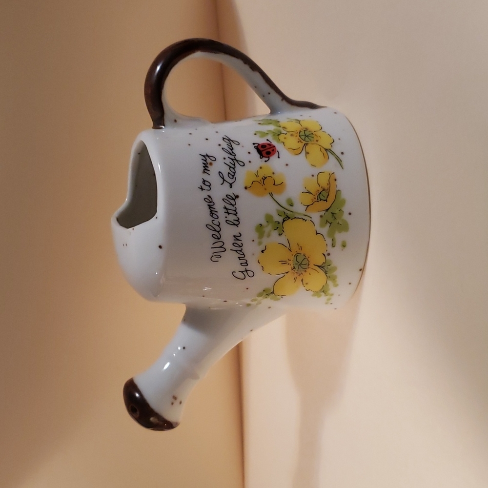 Vintage Lorrie Design Japan ceramic  Wellcome to my Garden little Ladybug